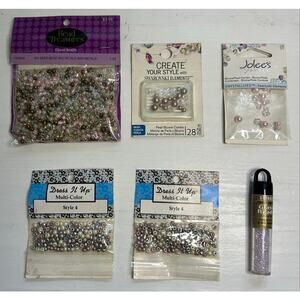 Mixed Bead Lot Swarovski Toho Glass Seed Beads